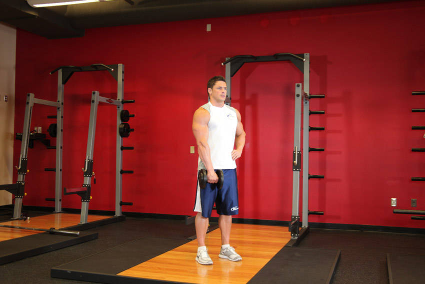 Dumbbell One-Arm Upright Row