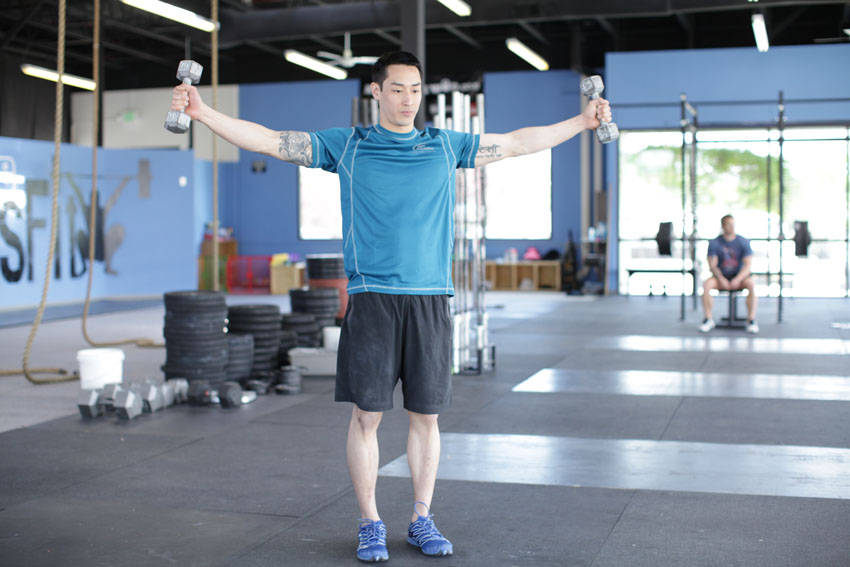 Dumbbell Scaption