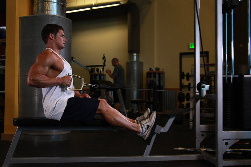 Seated One-arm Cable Pulley Rows